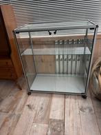 Glazen Vitrinekast aluminium Frame, Ophalen, 50 tot 100 cm, Metaal, 150 tot 200 cm