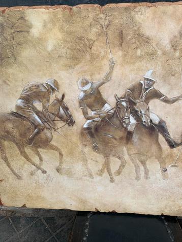 Polo Schilderij ( gesigneerd ) gedrukt werk. beschikbaar voor biedingen