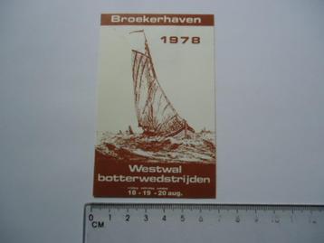 sticker 1978 Broekerhaven Westwal botter beschikbaar voor biedingen