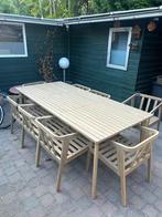 Sklum tuintafel Kaela 220x100cm Acacia hout tafel, Tuin en Terras, Tuintafels, Ophalen of Verzenden, Nieuw, Rechthoekig, Hout