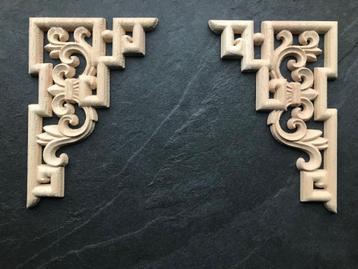 Chinees houtsnijwerk ornament voor op chinese oosterse kast beschikbaar voor biedingen