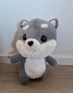 Knuffel paper duck husky kawaii cafe mimi shiba inu grijs, Ophalen of Verzenden, Zo goed als nieuw
