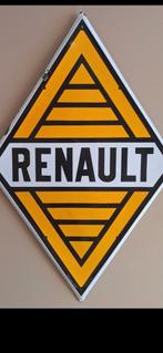 Groot Renault reclamebord jaren 60 emaille, 33 - 40 uur, Overige niveaus, Overige vormen