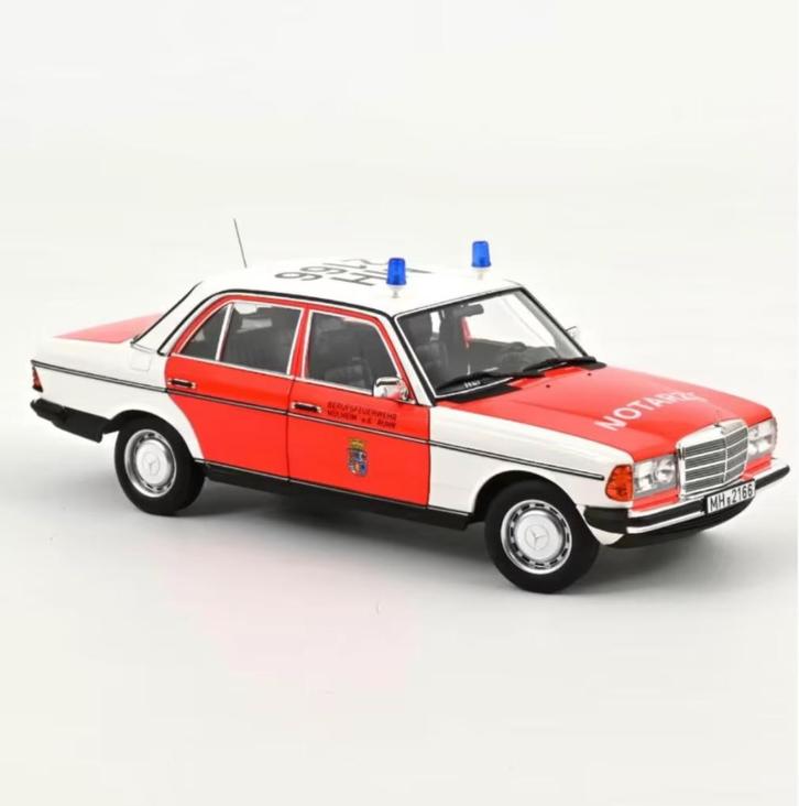 Mercedes Benz 200 1984 SPOED Ambulance 1/18 NOREV R. 183834, Hobby en Vrije tijd, Modelauto's | 1:18, Nieuw, Auto, Norev, Verzenden