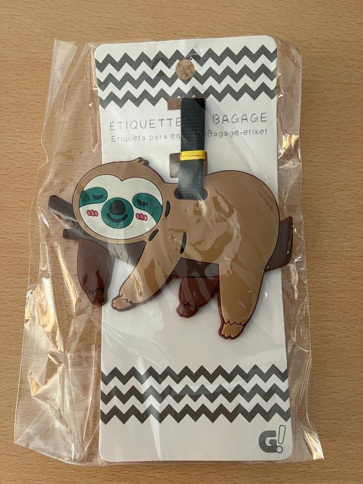 Bagagelabel | Luiaard / Sloth | GiFi | Nieuw, Sieraden, Tassen en Uiterlijk, Koffers, Nieuw, Verzenden