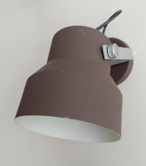 Grote bruine wandspot / plafondspot, Anvia,jaren 70, vintage, Huis en Inrichting, Lampen | Wandlampen, Gebruikt, Metaal, Ophalen of Verzenden