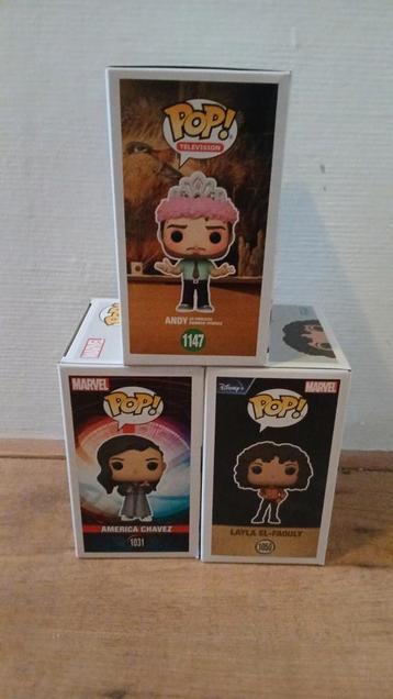 Funko Pop! Marvel, Disney, Television - 3 stuks beschikbaar voor biedingen