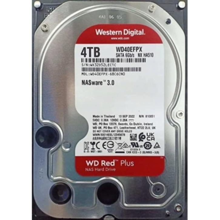 WD Red Plus WD40EFPX 4TB(19 stuks op voorraad), Computers en Software, Harde schijven, Nieuw, Desktop, Intern, HDD, SATA, Ophalen of Verzenden
