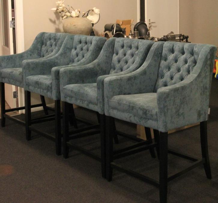 Barstoelen Bocx Interiors 4 stuks, Huis en Inrichting, Barkrukken, Zo goed als nieuw, 60 tot 90 cm, 4 krukken, Ophalen