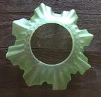 Antiek lichtgroen glazen bloemschikrand voor vaas, Ophalen of Verzenden