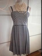 Jbc jurk blauw wit tricot viscose 40 l, Kleding | Dames, Maat 38/40 (M), Blauw, Ophalen of Verzenden, Zo goed als nieuw