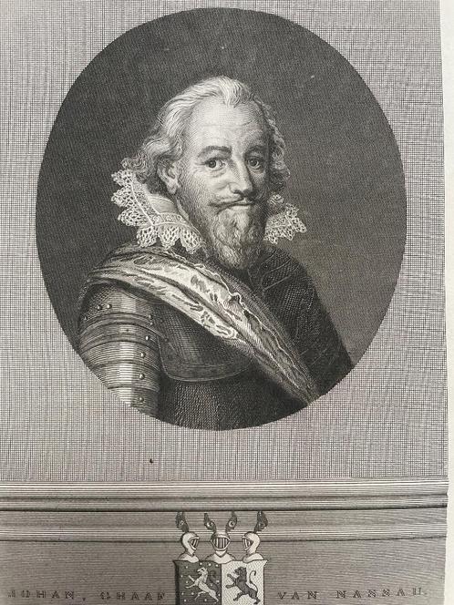 1561 - 1623 Johan Graaf van Nassau, Antiek en Kunst, Kunst | Etsen en Gravures, Ophalen of Verzenden