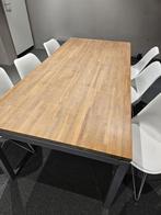 Eettafel met 6 stoelen - 94,5 x 200 cm, Huis en Inrichting, Tafels | Eettafels, Ophalen, Gebruikt, 50 tot 100 cm, Vijf personen of meer
