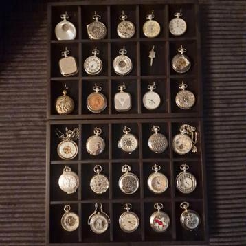 Collectie van 29 zakhorloges beschikbaar voor biedingen