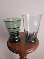 Twee Art Deco glazen vazen jaren '30, Antiek en Kunst, Ophalen of Verzenden