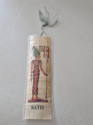 Egyptische Bladwijzers - Satis & Isis - Papyrus beschikbaar voor biedingen