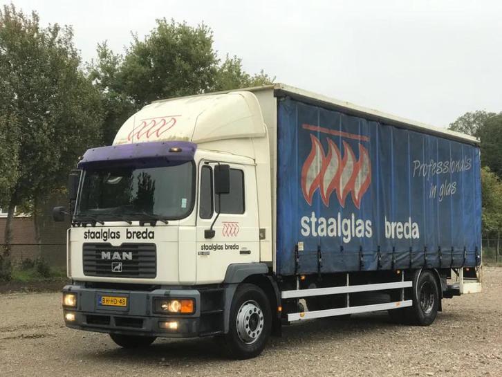 MAN 18 ML 18.224 Schuifzeil Huif Onderschuif Laadklep Lift D, Auto's, Vrachtwagens, Bedrijf, Te koop, ABS, Elektrische ramen, Radio