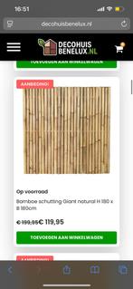 Bamboe schutting 180x180 te koop, Tuin en Terras, Ophalen of Verzenden, Zo goed als nieuw, Hout, 150 tot 200 cm
