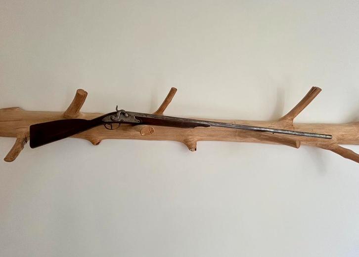 Antiek enkelloops percussie geweer, voor 1870, Antiek en Kunst, Antiek | Overige Antiek, Ophalen of Verzenden