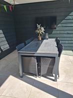 Tuinset tafel met 6 stoelen, Ophalen, Gebruikt, 6 zitplaatsen, Tuinset