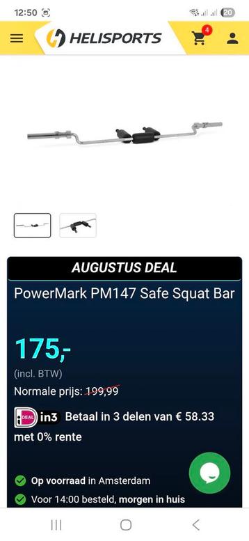 Safe squat bar beschikbaar voor biedingen