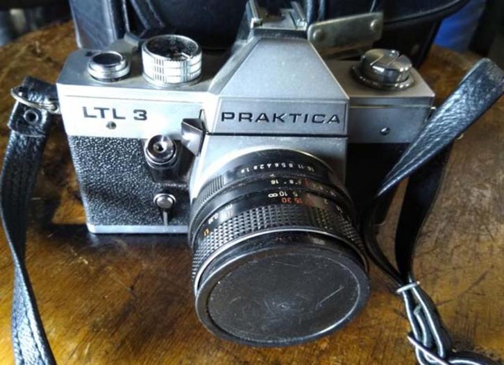 Pentacon Praktica LTL3 spiegelreflex camera met toebehoren, Audio, Tv en Foto, Fotocamera's Analoog, Zo goed als nieuw, Spiegelreflex