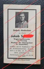 Sterbebild Wachtmeister XX Schutzpolizei Amsterdam WO2 1945, Ophalen of Verzenden, Bidprentje