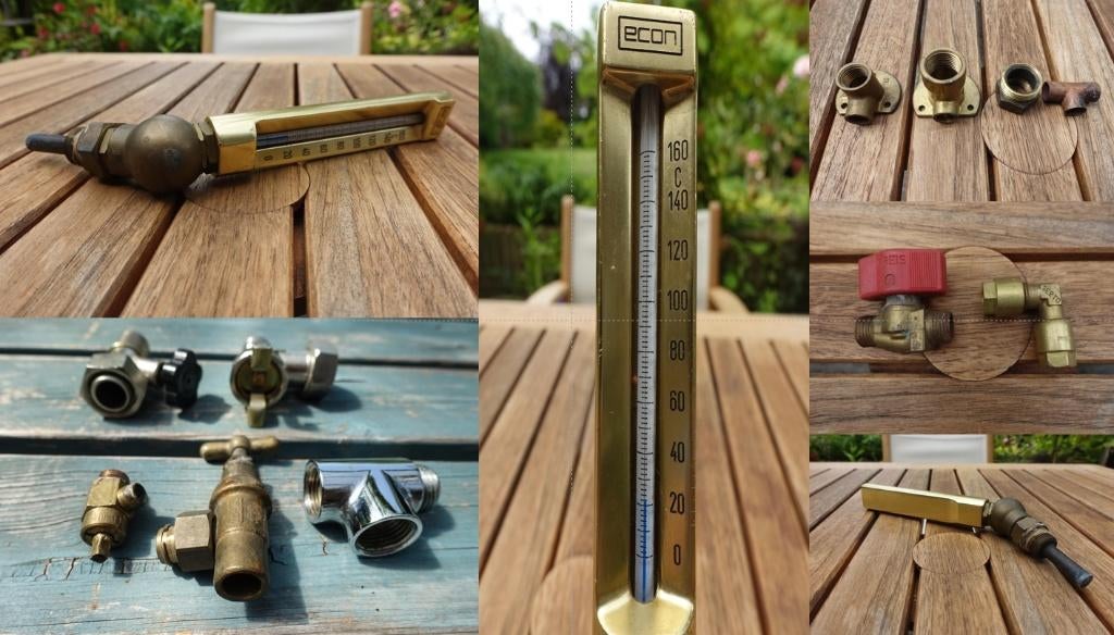 div cv - kraantjes, verloopstukken en thermometer, Ophalen of Verzenden, Minder dan 60 cm, Overige typen, Minder dan 30 cm