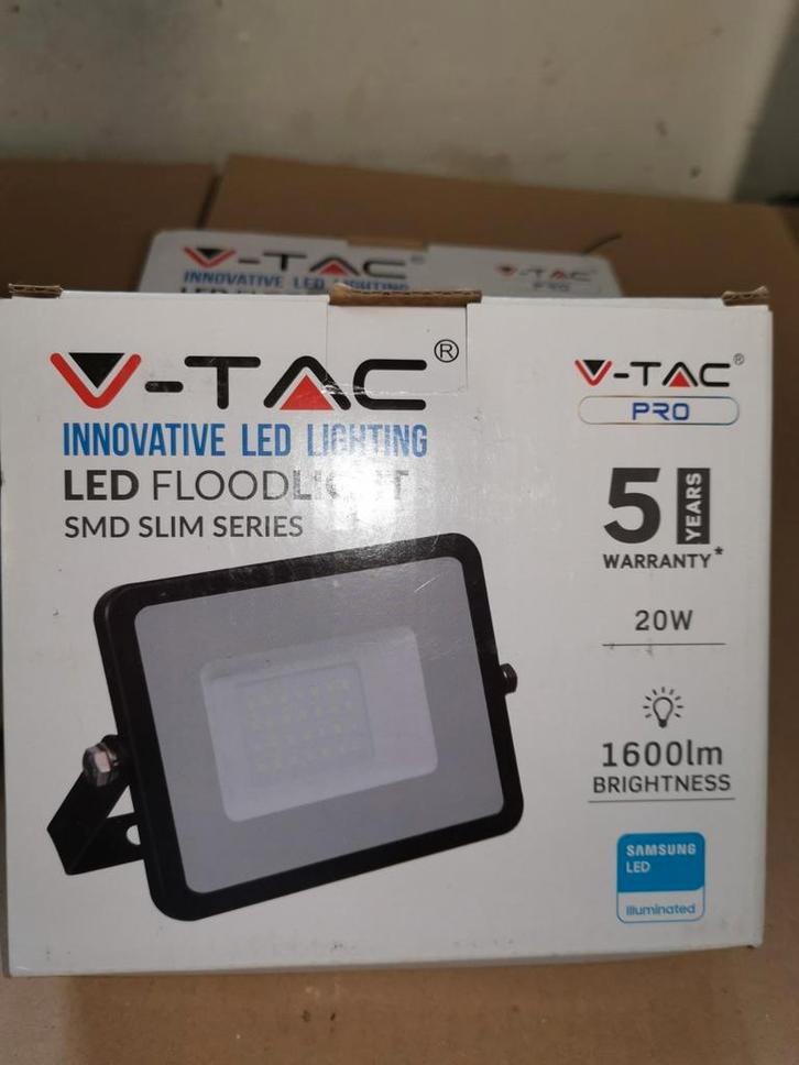 LED Floodlight 20W Slim - Nieuw!, Doe-het-zelf en Verbouw, Bouwverlichting, Nieuw, Lamp met armatuur, Minder dan 50 watt, Ophalen of Verzenden