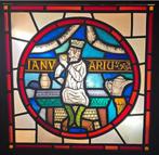 Glas in Lood Kunstwerk met Lijst en Verlichting, Ophalen, Zo goed als nieuw, Glas in lood, Minder dan 80 cm