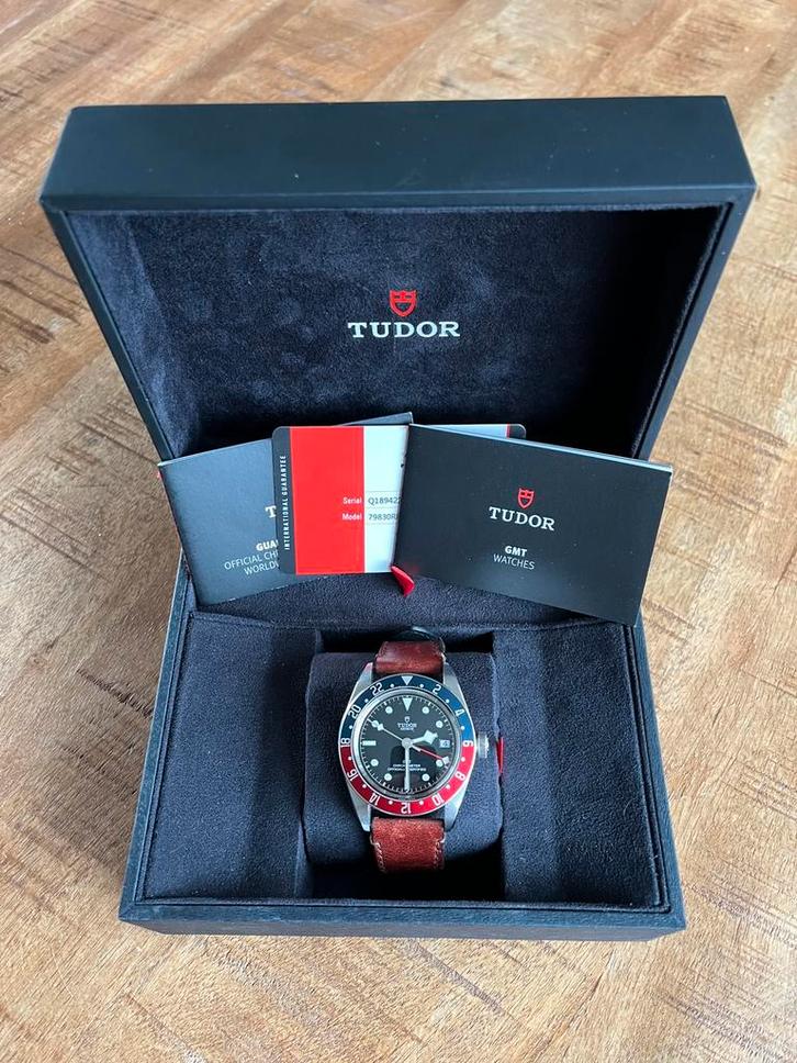 Tudor Black Bay GMT in nieuwstaat, Sieraden, Tassen en Uiterlijk, Horloges | Heren, Zo goed als nieuw, Polshorloge, Overige merken
