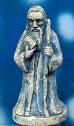 Merlin. Polychroom gips. Oud. England. * Zie tekst., Ophalen, Gebruikt, Fantasy