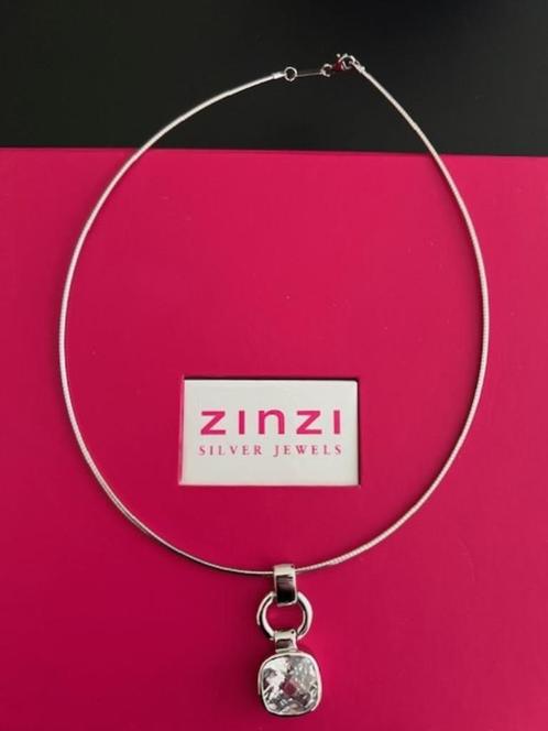 NIEUW ZINZI OMEGA zilveren omega ketting met hanger helder, Sieraden, Tassen en Uiterlijk, Kettingen, Nieuw, Zilver, Zilver, Met hanger
