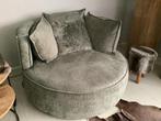 Mooie ronde fauteuil loveseat grijs/groen bank bankje, Huis en Inrichting, Ophalen, Zo goed als nieuw, Stof, 100 tot 125 cm