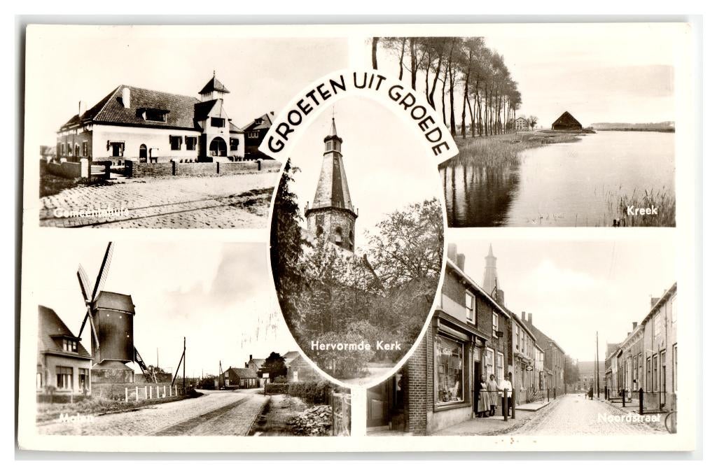 Groede, Groeten uit Groede, Verzenden, 1940 tot 1960, Gelopen, Zeeland