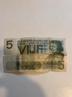 Vijf Gulden biljet, Postzegels en Munten, Bankbiljetten | Nederland, Ophalen of Verzenden