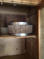 Oude houten kaas mal, Ophalen, Gebruikt