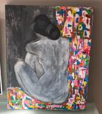 Uniek Schilderij: Vrouw in Grijstinten 70/90 hoog, Ophalen