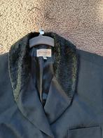 Zwarte dames colbert met wollen kraagje maat 36, Kleding | Dames, Ophalen of Verzenden, Zo goed als nieuw, Maat 36 (S), Zwart