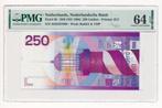 Nederland 250 Gulden 1985 Vuurtoren PMG 64 EPQ Choice Unci, Ophalen of Verzenden, 250 gulden, Los biljet