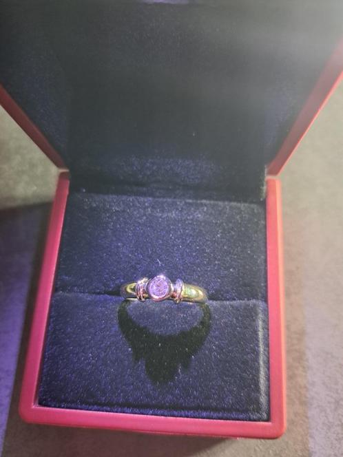 Gouden solitair ring met een briljant geslepen diamant, Sieraden, Tassen en Uiterlijk, Ringen, Nieuw, Dame, 17 tot 18, Goud, Goud
