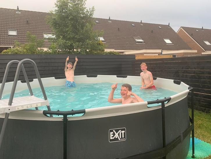 Prachtig GROOT Exit zwembad, 2 jaar gebruikt, als nieuw!, Tuin en Terras, Zwembaden, Zo goed als nieuw, Opzetzwembad, 120 cm of meer