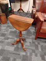 Biedermeier mahonie hangoortafel met driespant en 2 laden., Antiek en Kunst, Ophalen of Verzenden