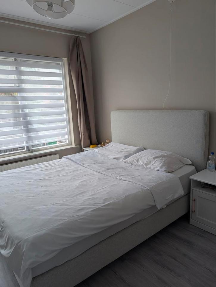 Dunvik boxspring + extra tweede bekleding + gratis topper, Huis en Inrichting, Slaapkamer | Boxsprings, Zo goed als nieuw, 160 cm