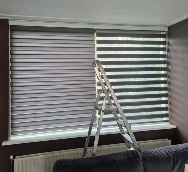 Grijze Duo Rolgordijnen & Jaloezieën - Diverse Maten, Huis en Inrichting, Stoffering | Gordijnen en Lamellen, Ophalen