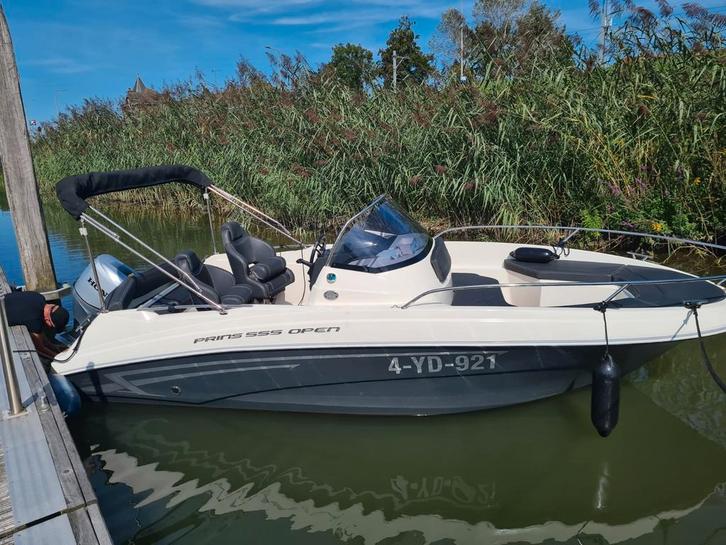 Prins 555 consoleboot met trailer, Watersport en Boten, Vis- en Consoleboten, 3 tot 6 meter, Benzine, Buitenboordmotor, Polyester