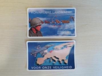 Vintage 1969jaarkalender kaartje van Landmacht en Luchtmacht beschikbaar voor biedingen