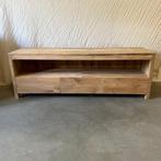 TV meubel - teakhout - 160 cm breed - 3 lades -TTM Wonen, Www.ttmwonen.nl, 150 tot 200 cm, Teakhout, Nieuw