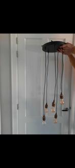 ZGN hangende lamp met 5 lampjes industrieel, Minder dan 50 cm, Zo goed als nieuw, Ophalen