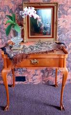 Antiek Eiken Bijzettafel, Sidetable, Lade, Eiken, Ophalen